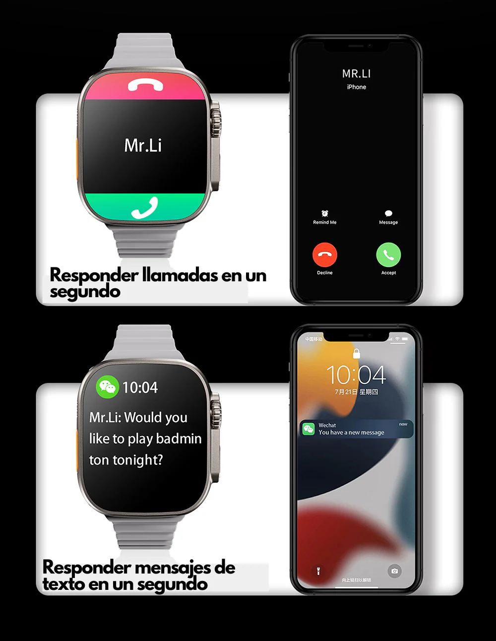 Reloj Inteligente Smartwatch 8 Ultra, elige el color!