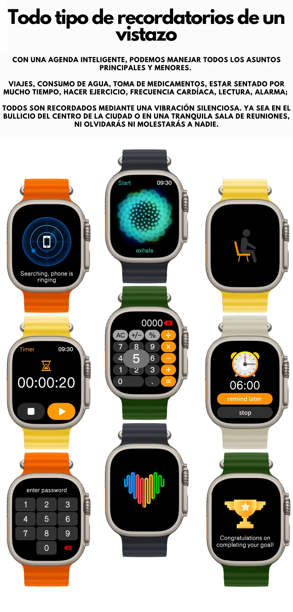 Reloj Inteligente Smartwatch 8 Ultra, elige el color!