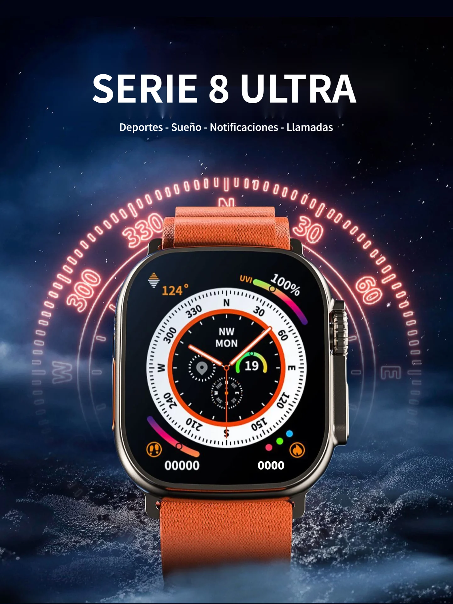 Reloj Inteligente Smartwatch 8 Ultra, elige el color!
